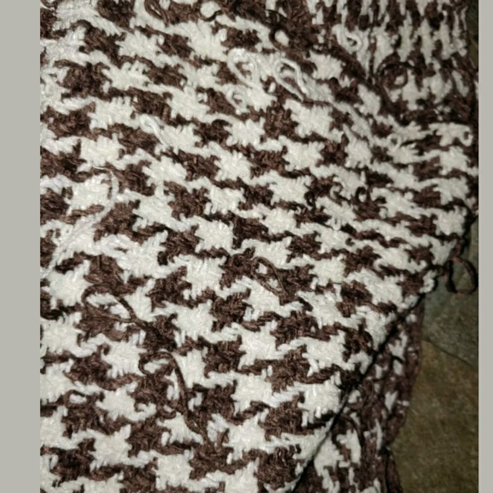 Charter Club Women's Brown/White Scarf - Picture 2 of 4